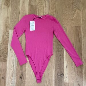 Zara Pink Long Sleeve Bodysuit
